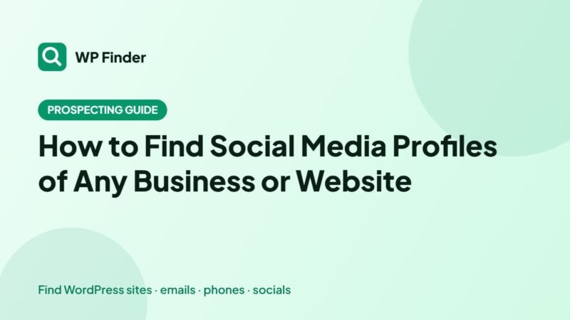 How to Find Social Media Profiles of Any Business or Website